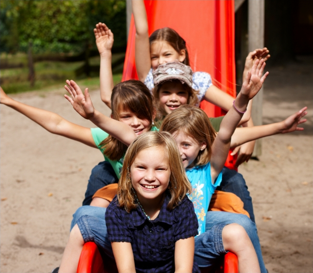 The children's playground at Le Paquier Fané campsite in Bourgogne-Franche-Comté