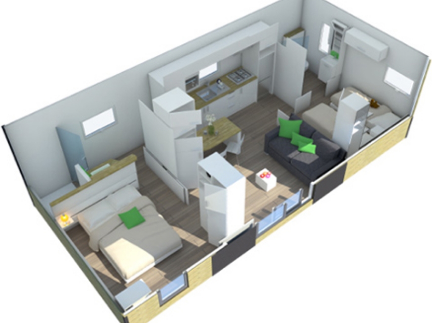 Floor plan of the TAOS luxury mobile home